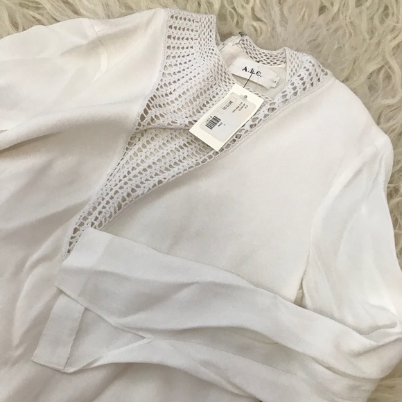 A.L.C. Allie crochet-paneled crepe mini dress - Picture 3 of 7